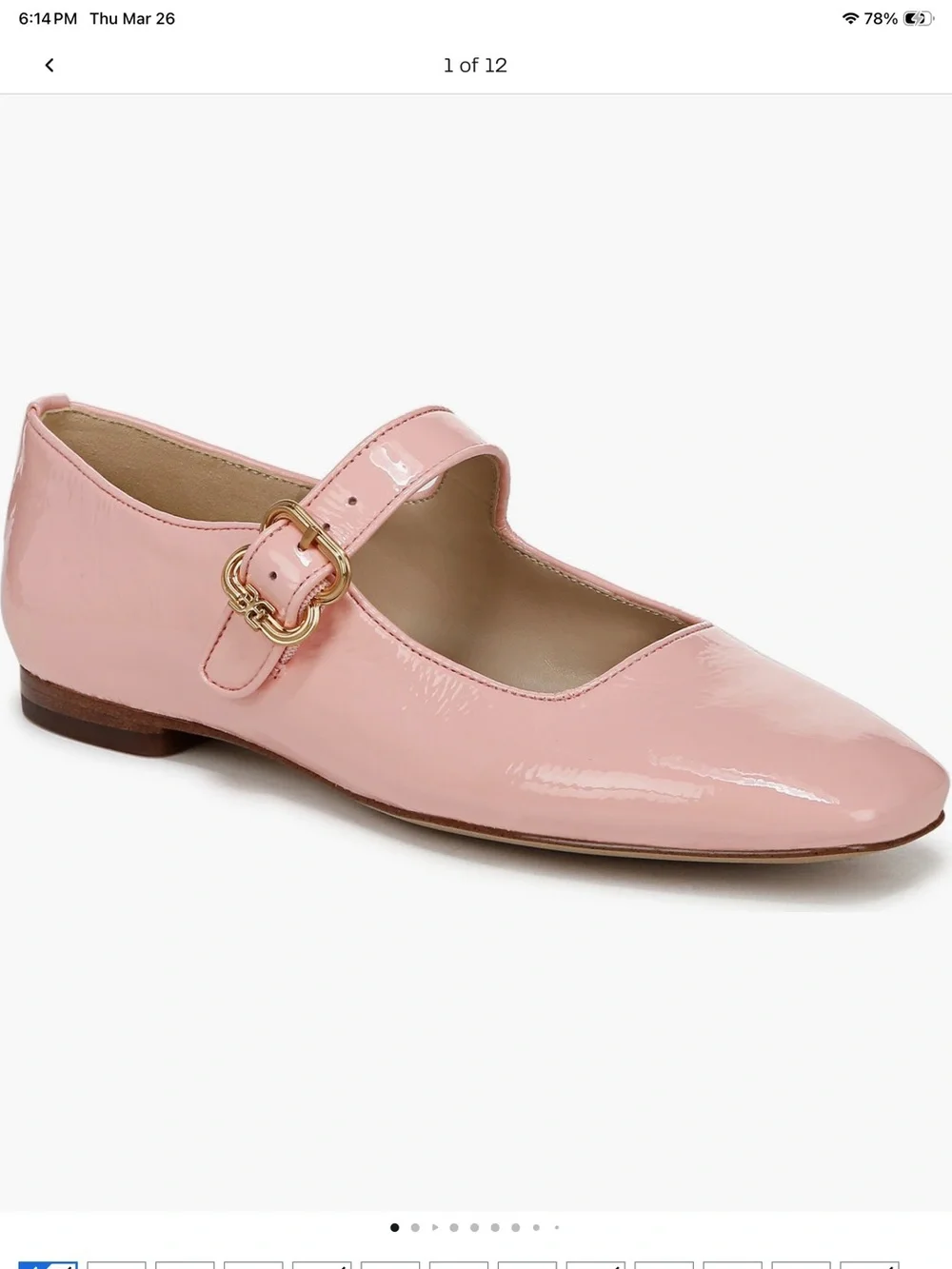 Sam Edelman Michaela Mary Jane Flat Pink patent leather NEW 7.5